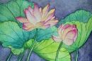 Lotus Flowers #2, watercolor