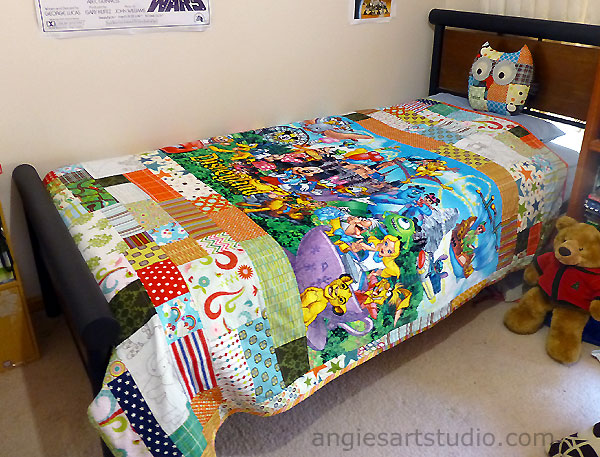 Patchwork twin bedspread