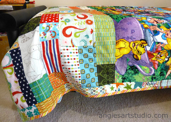 Patchwork twin bedspread