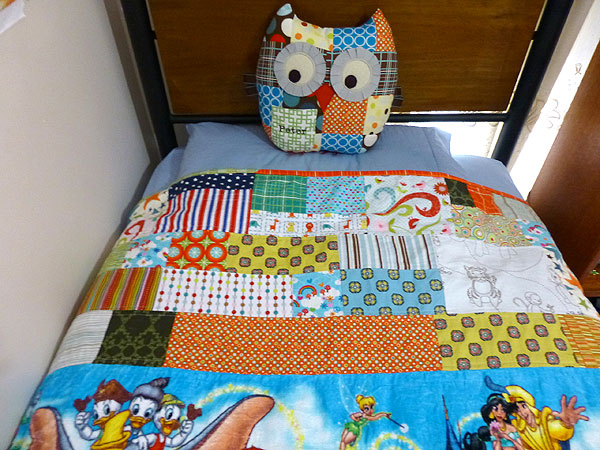 Patchwork twin bedspread