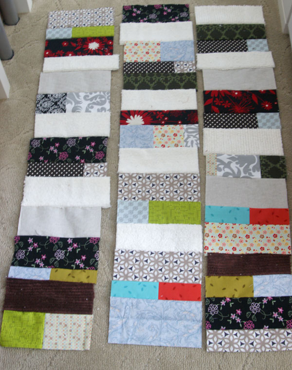 Sewing with scraps: How to make a patchwork carpet 